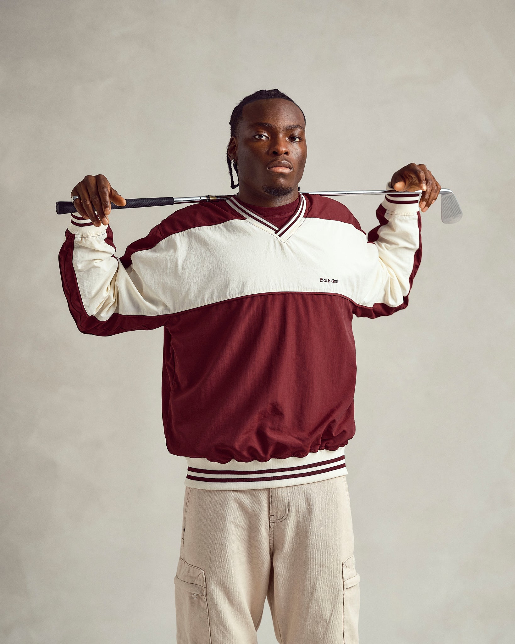 L) HYPE GOLF ウーブン ナイロン ジャケット モカ L) HYPE GOLF ウーブン ナイロン ジャケット モカ L) HYPE GOLF