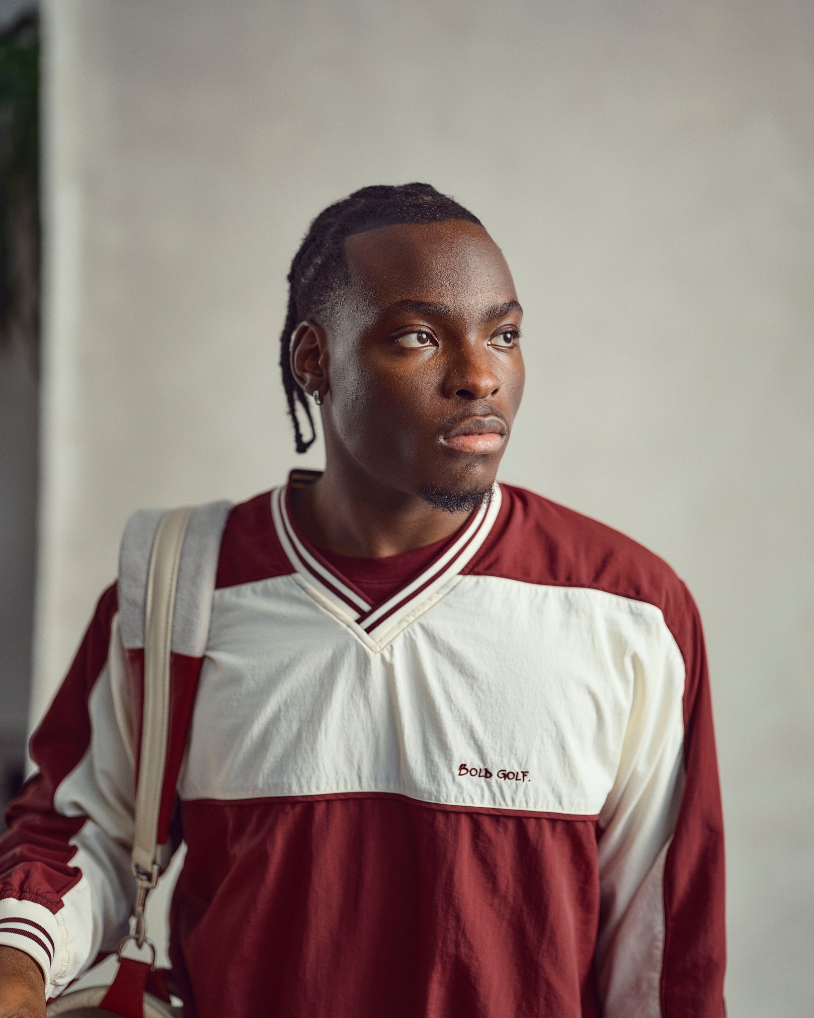 Retro Windbreaker - Burgundy – BOLD GOLF