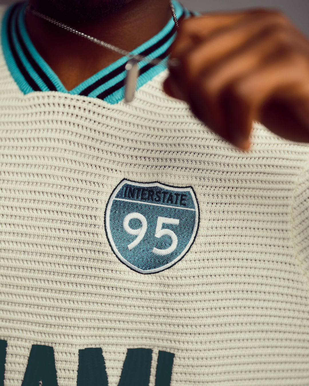 Knit Football Jersey // White