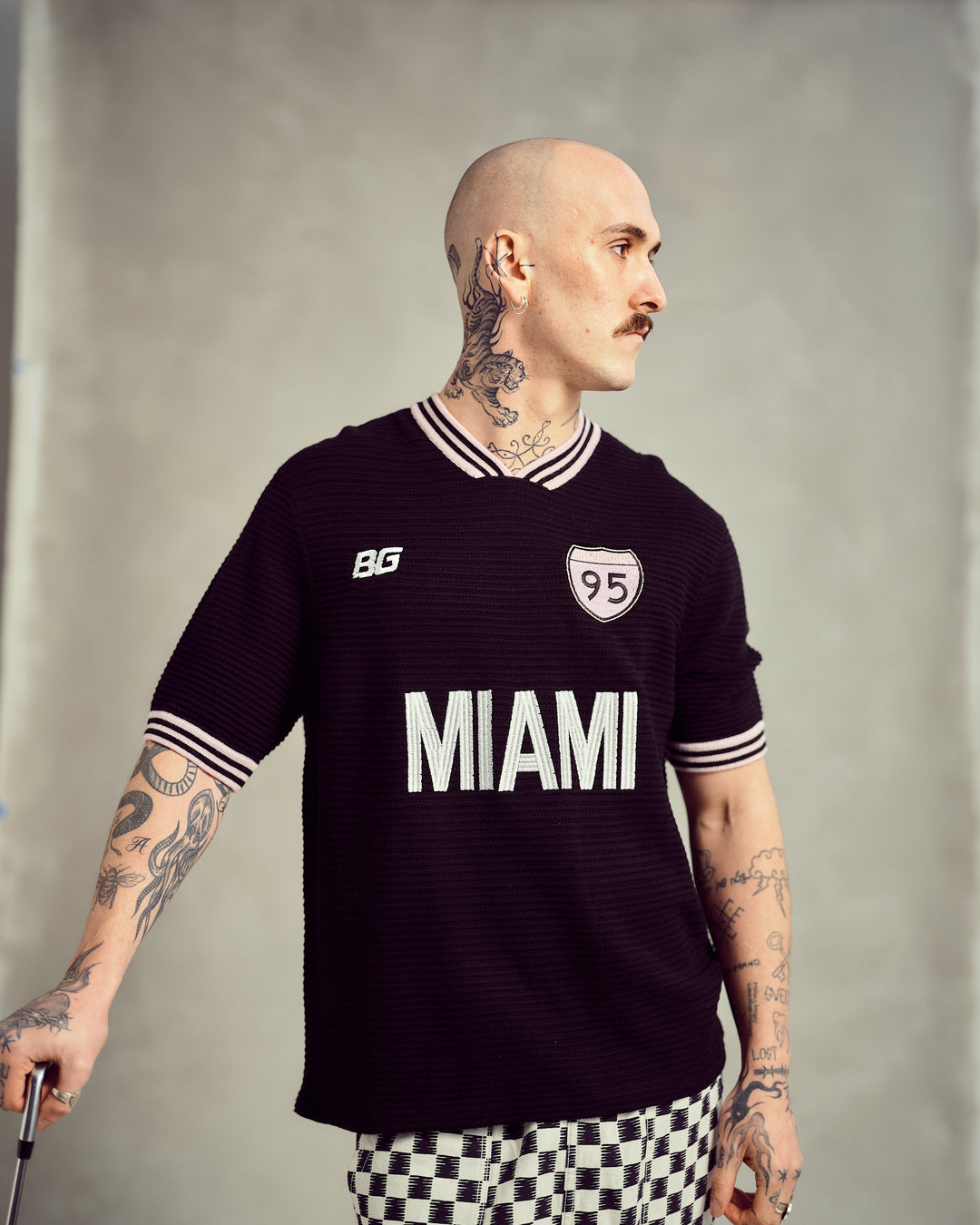 Knit Football Jersey // Black