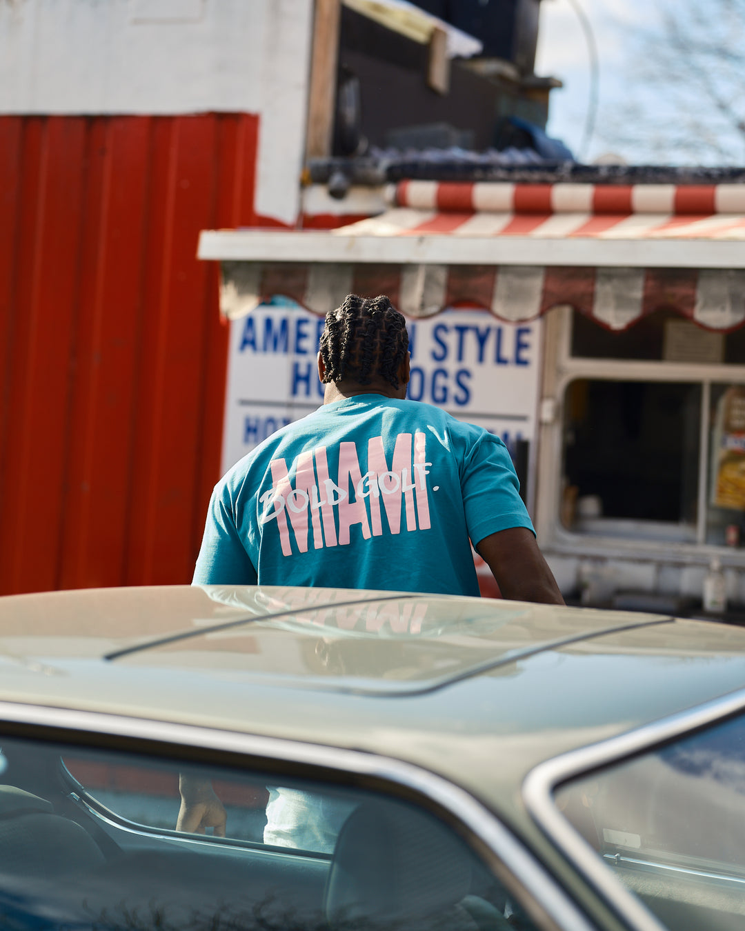 Miami Graphic T-Shirt // Turquoise