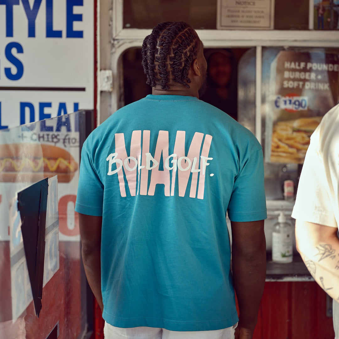 Miami Graphic T-Shirt // Turquoise