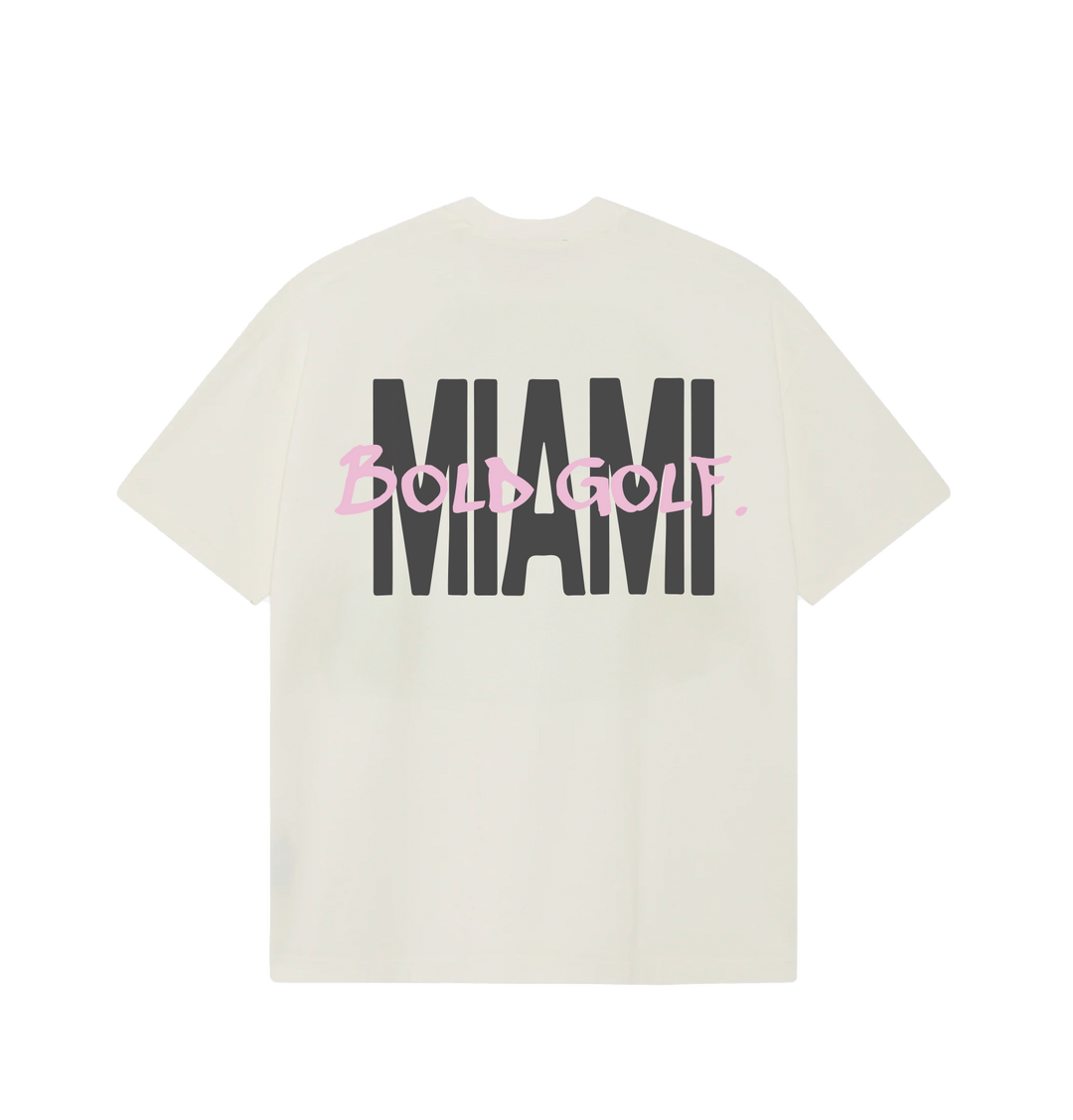 Miami Graphic T-Shirt // Coconut White