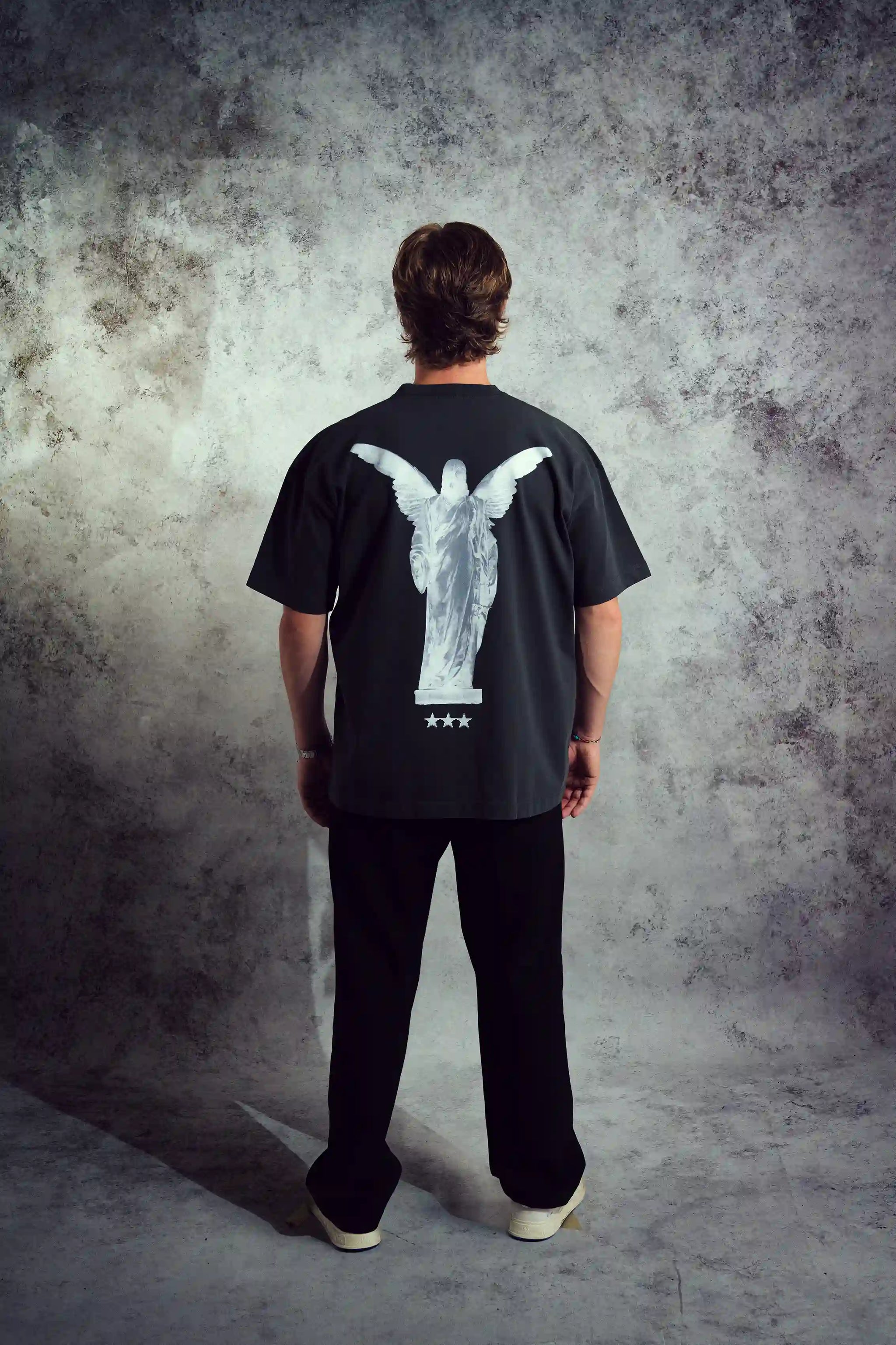 Black Sand Angel Oversized T-Shirt