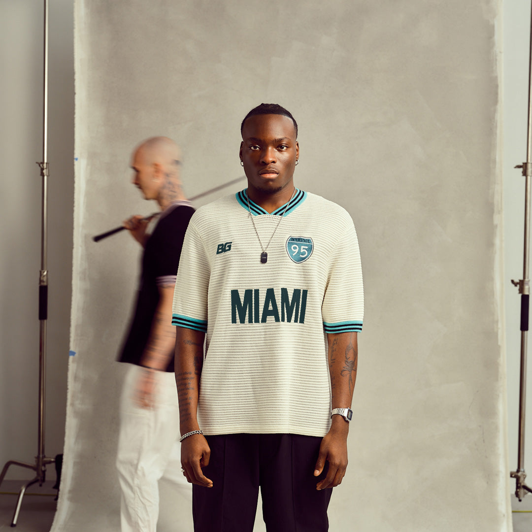 Knit Football Jersey // White