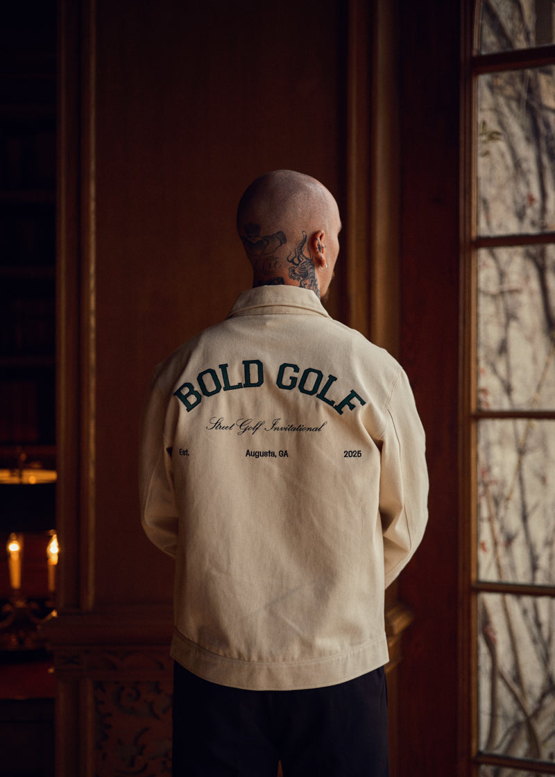 Premium Cotton Twill Jacket - Heritage Edition – BOLD GOLF